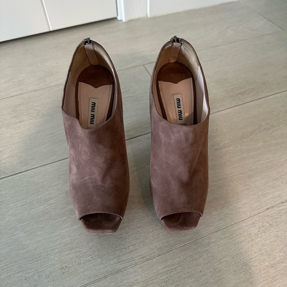 Miu Miu Brown/Beige Suede Shoes